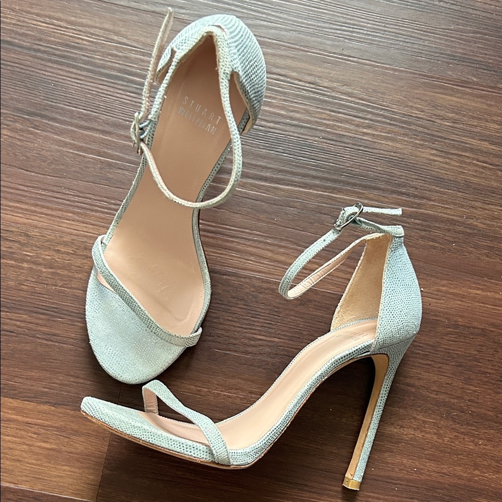 Stuart Weitzman Blue Grey Heels - Size 8.5